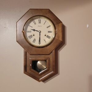 Classic Spiegel & CO. Wooden 20" Brown  Mantel Wall Clock Working With Key